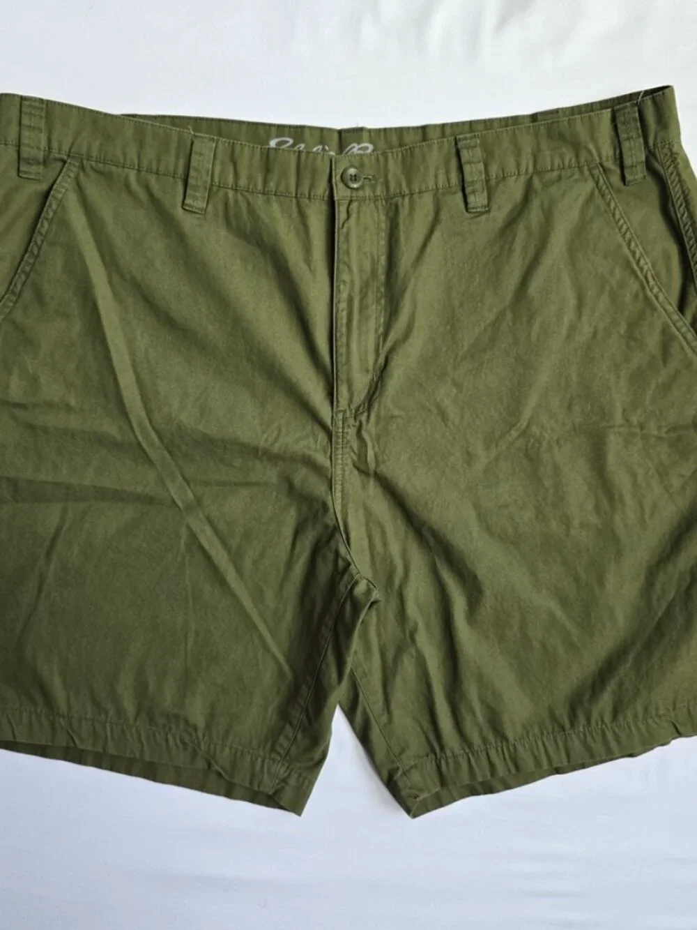 Eddie Bauer Men's Classic Fit Canvas Utility Shorts TWO pairs 42 Blue and Green